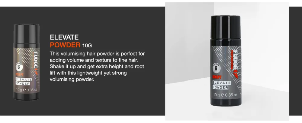 Fudge Professional ElevatePowder Volume Boosting Styling Powder Matte Finish Texturizing Hair Styling Unisex 10 g - elevate powder