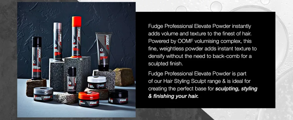 Fudge Professional ElevatePowder Volume Boosting Styling Powder Matte Finish Texturizing Hair Styling Unisex 10 g - elevate powder, elevate, lift, powder, volume, styling powder, men styling