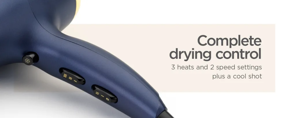 BaByliss Midnight Luxe Dryer 5781U - drying control