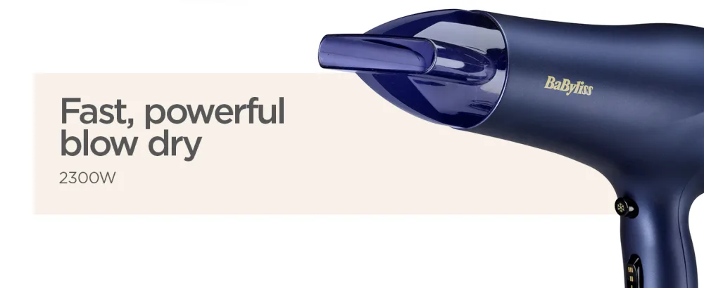 BaByliss Midnight Luxe Dryer 5781U - fast powerful