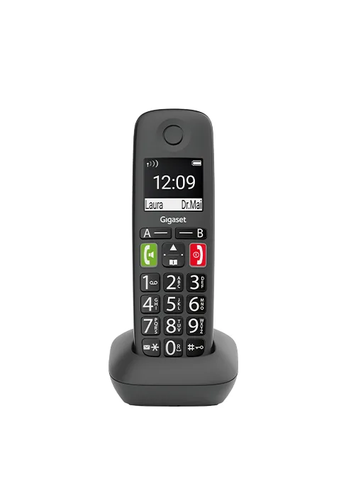 Gigaset EASY HX - Additional Handset for Gigaset EASY Big Button Elderly Phone need DECT-Base or router titanium grey - Easy Phone hx vt