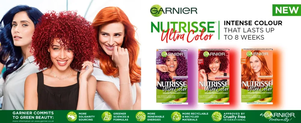 Garnier Nutrisse Ultra Color Permanent Hair Dye Intense Colour For All Hair Types 1.10 Infinite Black - product information 1