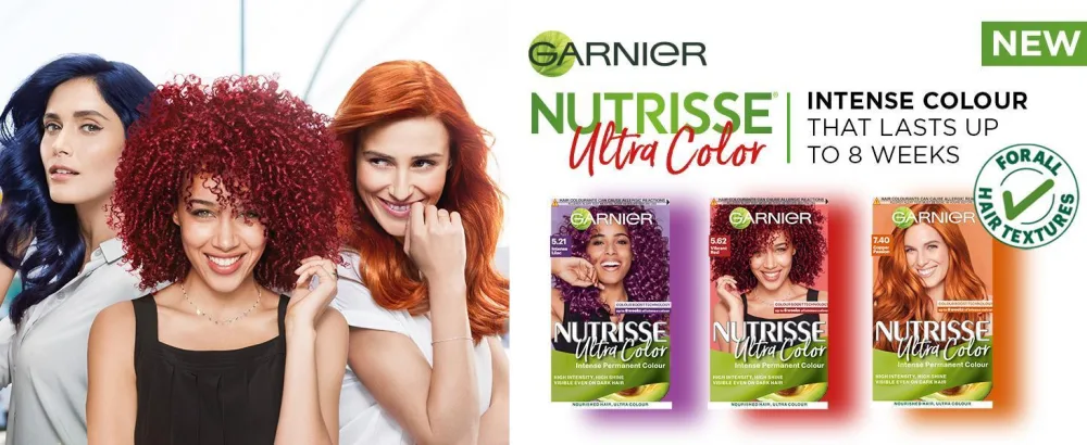 Garnier Nutrisse Ultra Color Permanent Hair Dye Intense Colour For All Hair Types 7.40 Copper Passion - product information 1