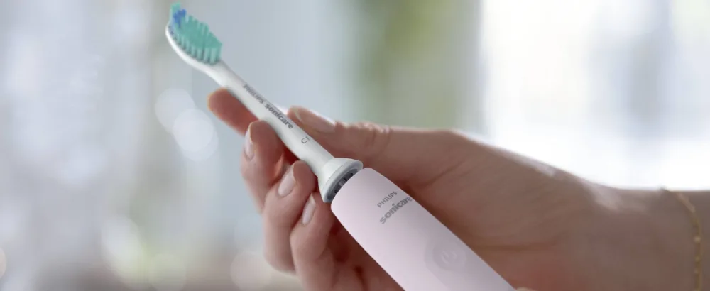 Philips Sonicare 3100 Series Sonic Electric Toothbrush with Pressure Sensor and BrushSync Replacement Reminder HX3673/11 Sugar Rose - product information 4