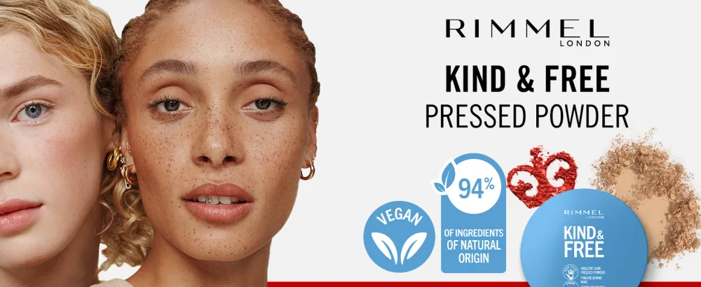 Rimmel Kind + Free Natural Finish Pressed Powder Light 020 - kind & free pressed powder