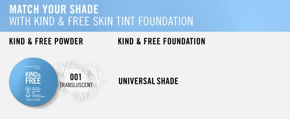 Rimmel Kind + Free Natural Finish Pressed Powder Light 020 - translucent pressed powder