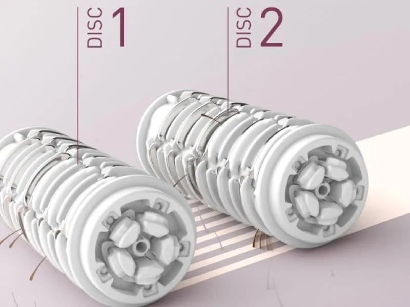 Panasonic ES-EL8C Wet and Dry Cordless Epilator with 7 Attachments & LED Light (UK Plug) EL8C - 7 attachments - double disc