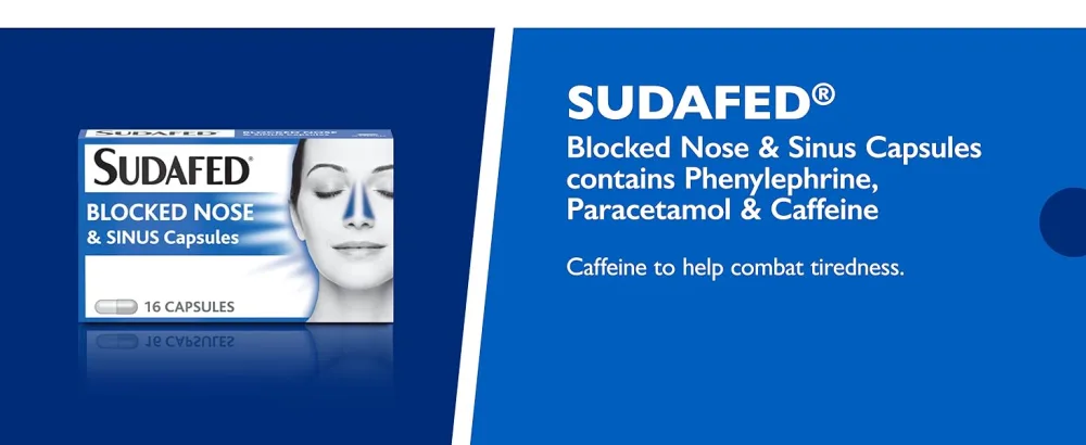 Sudafed Fever Blocked Nose & Sinus Capsules 16 Capsules - sudafed