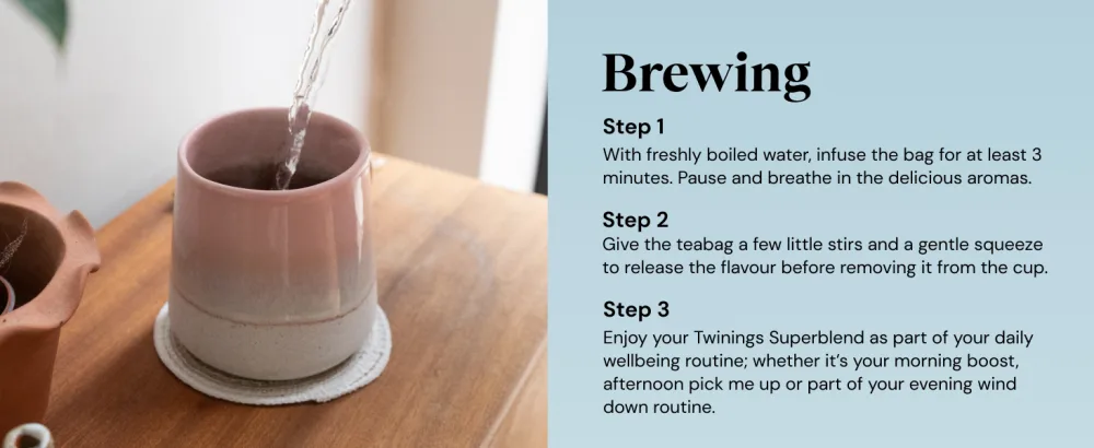 Twinings Superblends Unwind Tea - Strawberry Herbal Tea Infusion with Camomile Lemon Balm Limeflower & Vitamin B12 80 Biodegradable Tea Bags - asas