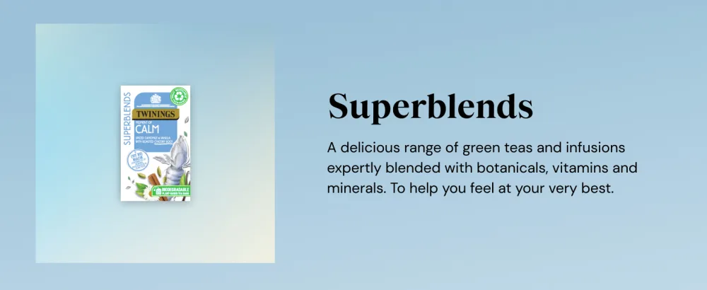 Twinings Superblends Unwind Tea - Strawberry Herbal Tea Infusion with Camomile Lemon Balm Limeflower & Vitamin B12 80 Biodegradable Tea Bags - sasa