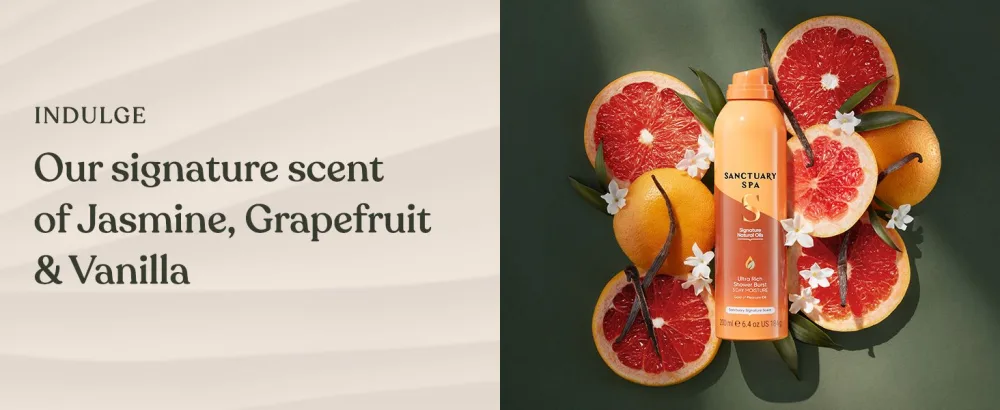 Sanctuary Spa Shower Burst - Signature Jasmine Grapefruit & Vanilla - SNO BO