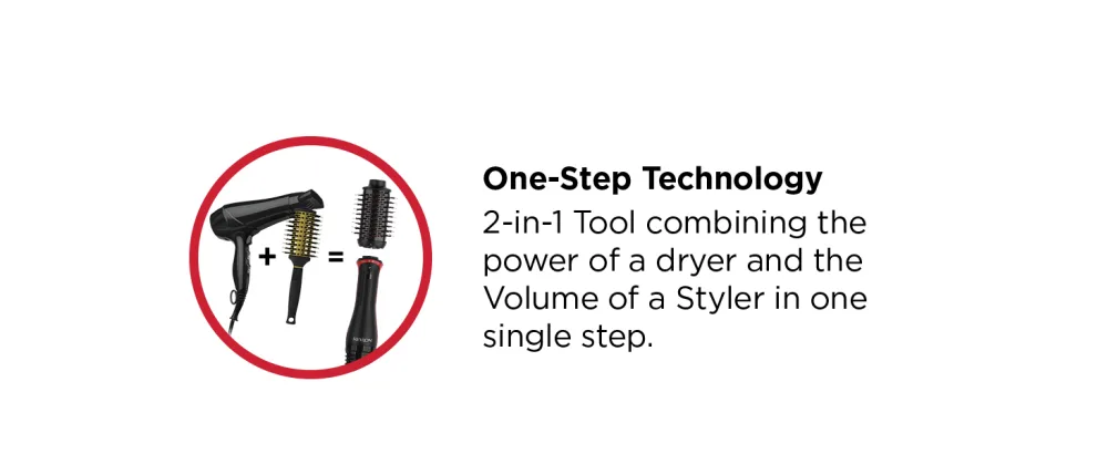 Revlon One-Step Volumiser Plus (Detachable Head Ceramic Titanium Barrel Styling Bristles with Activated Charcoal Pins Tourmaline Ionic Technology) RVDR5298UK Vol Plus - Revlon; One-Step; Volumiser Plus; hair dryer
