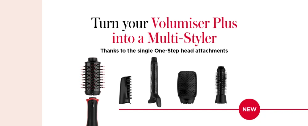 Revlon One-Step Volumiser Plus (Detachable Head Ceramic Titanium Barrel Styling Bristles with Activated Charcoal Pins Tourmaline Ionic Technology) RVDR5298UK Vol Plus - Revlon; One-Step; Volumiser Plus; hair dryers