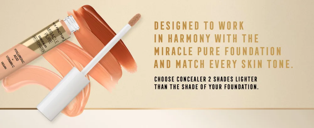Max Factor Miracle Pure Concealer With Vitamin C and Hyaluronic Acid Shade 03 Shade 3 - Max Factor Miracle Pure Family
