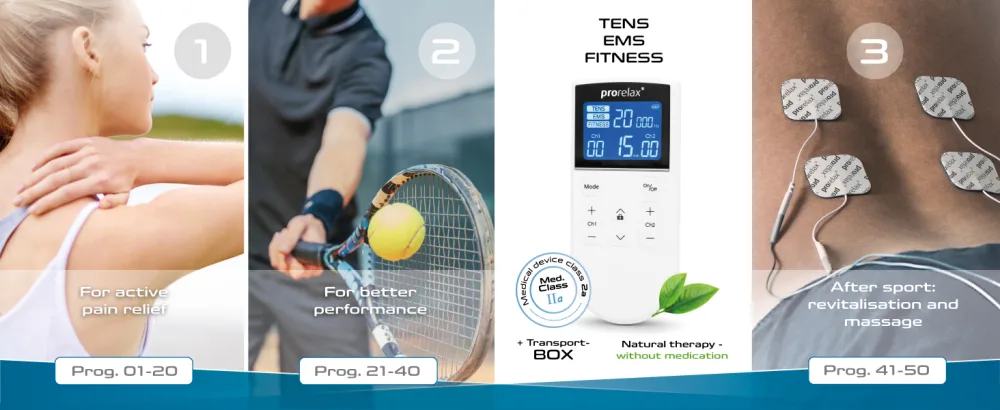Prorelax 10010 Trio Plus - prorelax TENS/EMS TRIO+