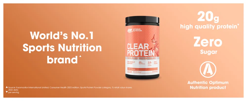 Optimum Nutrition Clear Protein 100% Plant Protein Isolate Lime Sorbet - clear protein
