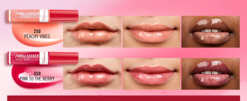 Rimmel London Thrill Seeker Glassy Gloss Lip Gloss 150 Pink Candy - Rimmel Thrill Seeker Glassy Gloss