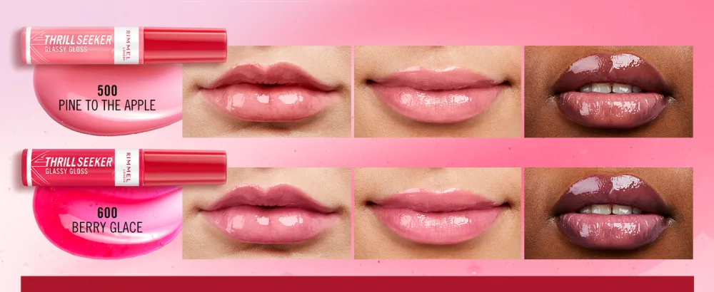 Rimmel London Thrill Seeker Glassy Gloss Lip Gloss 150 Pink Candy - Rimmel Thrill Seeker Glassy Gloss