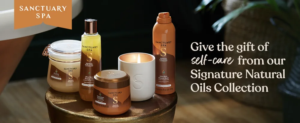 Sanctuary Spa Signature Natural Oils Selection Gift Set Vegan Gift For Women Womens Gift Sets Birthday Gift - SNOS Header