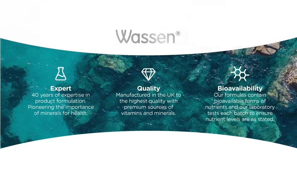 Wassen Coenzyme Q10 + Vitamin E - Active Coenzyme Formula - 30 Tablets - Wassen Magnesium OK