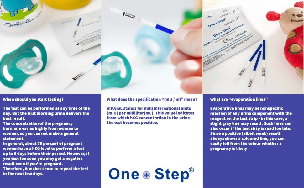 15 x Ultra Early - 10mIU Wide Width 3.5mm Pregnancy Test Strips (Tests up to 6 Days Earlier) - Preg wide general info