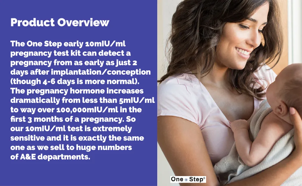 15 x Ultra Early - 10mIU Wide Width 3.5mm Pregnancy Test Strips (Tests up to 6 Days Earlier) - Preg wide prod overview