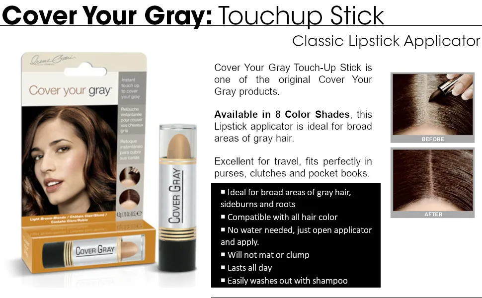 Cover Your Gray Root Touch-Up Light Brown - CYG Stick Aplus