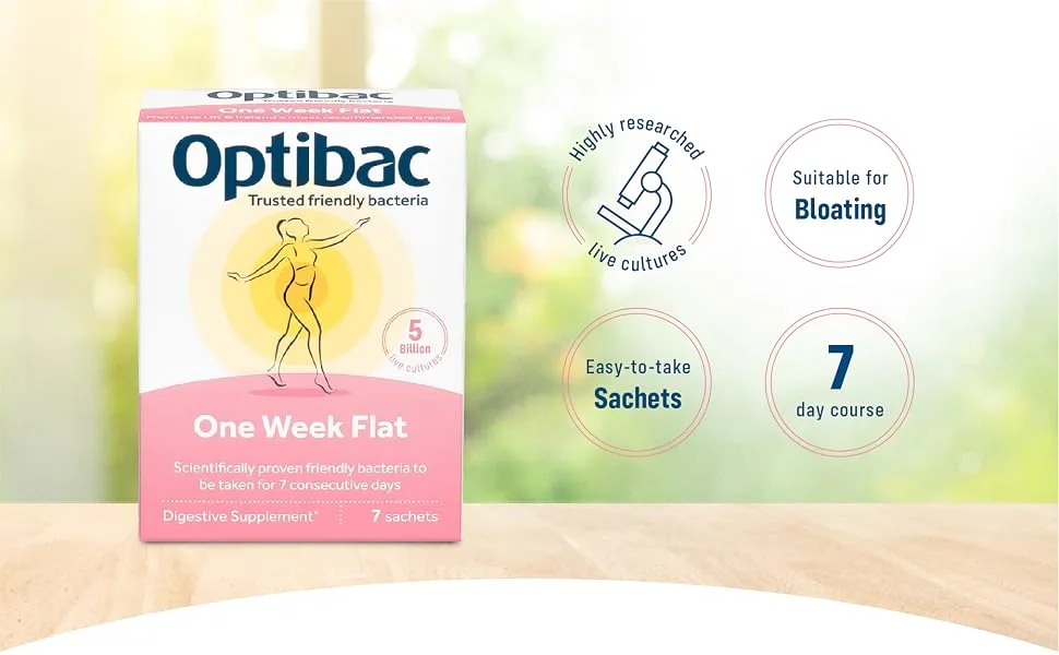 OptiBac One Week Flat 7 Sachets 7 Servings (Pack of 1) - oneweek