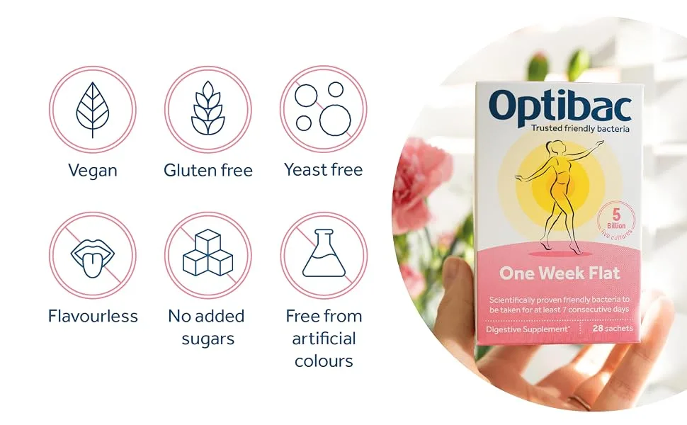 OptiBac One Week Flat 7 Sachets 7 Servings (Pack of 1) - oneweek