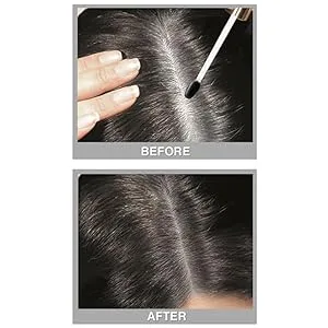 Cover Your Gray Instant Touch Up Stick JET BLACK - rt before after