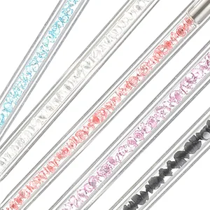 Smukdoo Nail Art Liner Brushes 5 Pcs Double Ended Dotting Tools Set Manicure Drill Drawing Nails Brush Nail Brush Pen for Nail Art - Nail Art Brushes Nail Dotting Tool Nail Art Pens Drill Drawing Nails Brush Pen