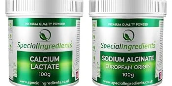 Special Ingredients Molecular Gastronomy Ingredients Calcium Lactate 50g and Sodium Alginate 50g - CALCIUM LACTATE AND SODIUM ALGINATE