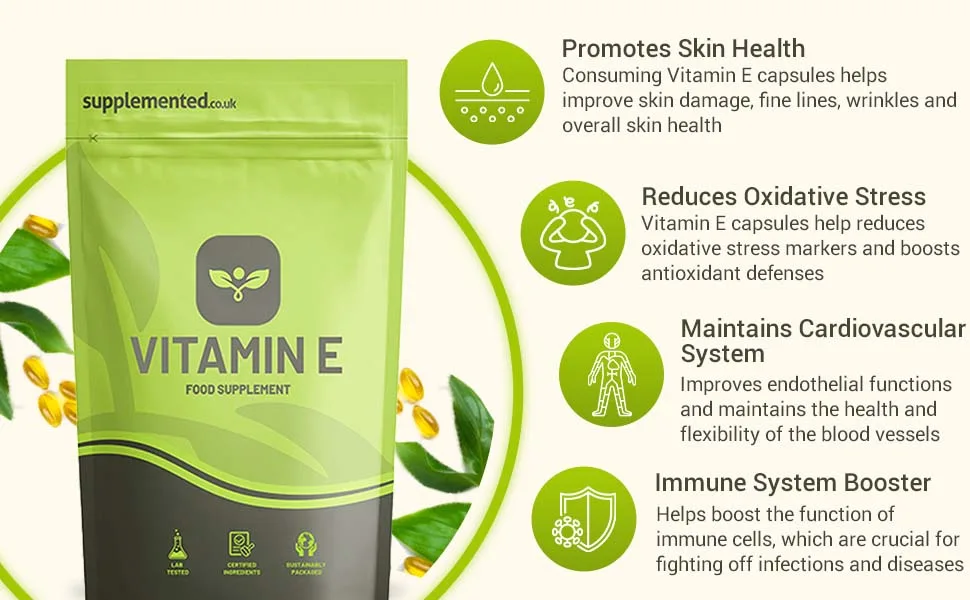 Vitamin E 400iu 90 Softgel Capsules UK Made. Pharmaceutical Grade - Vitamin E