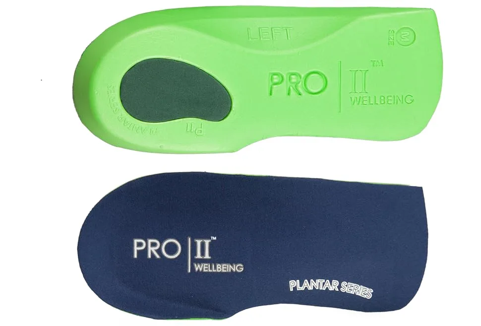 3/4 Orthotic Insole Support Helps Weak and Fallen Arches also Plantar fasciitis (7-8.5 M) 7/8.5 UK Blue - 3/4 slim fit orthotics pro 11