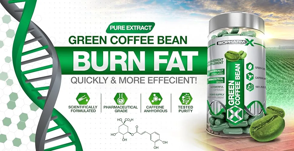 Green Coffee Bean Extract Diet Pills : Maximum Strength Fat Burner/Weight Loss/Slimming Supplement (60 Capsules | 1 Month Supply) - product information 1