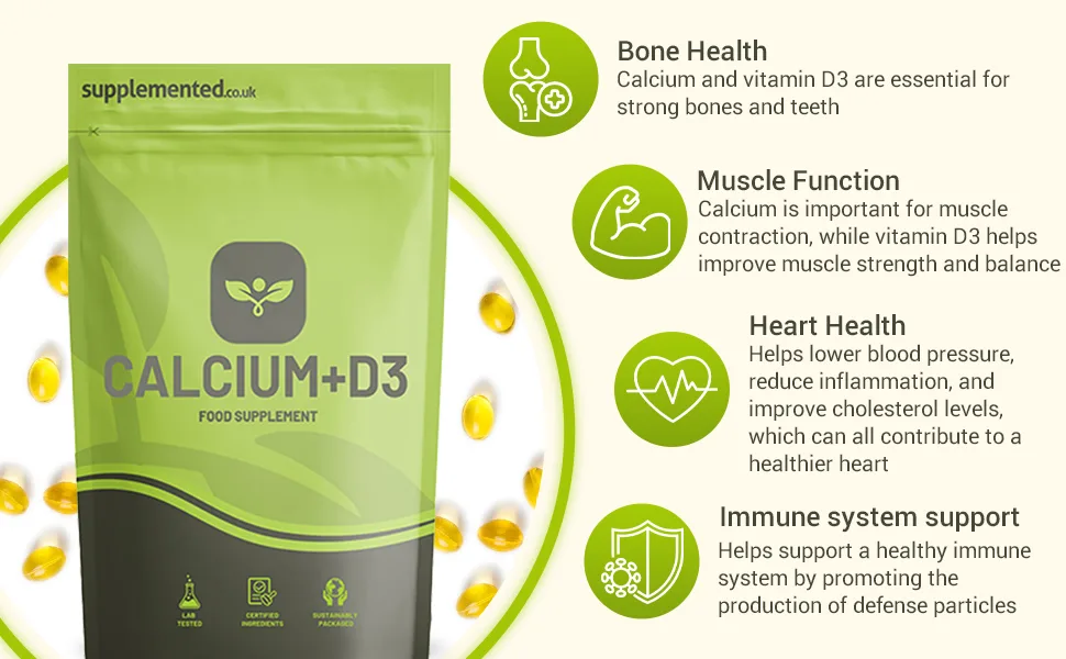 Calcium Citrate 600mg D3 180 Capsules Supplement Bones Teeth UK Made. Pharmaceutical Grade - Calcium D3