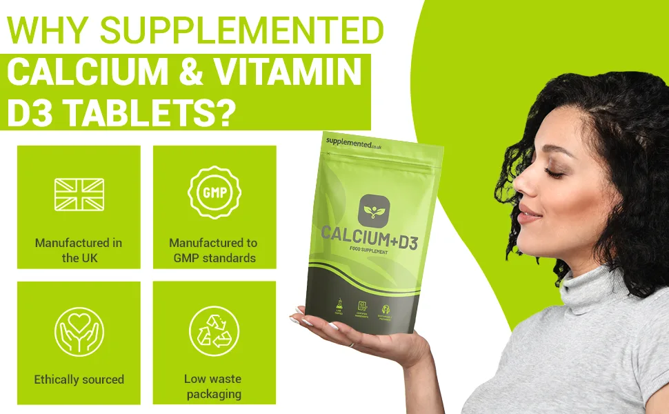 Calcium Citrate 600mg D3 180 Capsules Supplement Bones Teeth UK Made. Pharmaceutical Grade - Calcium D3