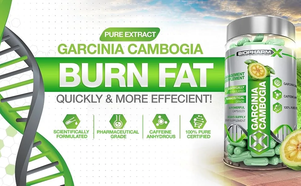 x6 Maximum Strength Garcinia Cambogia : Powerful Appetite Suppressant/Fat Burner (6 Month Supply) - garcinia cambogia