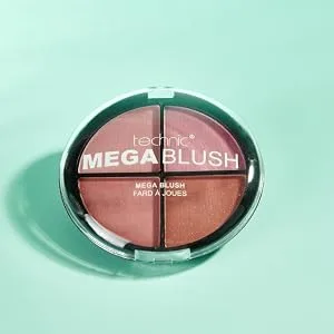 Technic Mega Blush 4-in-1 Compact - 4 Buildable Pressed Powder Highly Pigmented Blusher Shades To Mix & Match For A Fresh & Radiant Face Makeup Look. 14.4g - product information 4