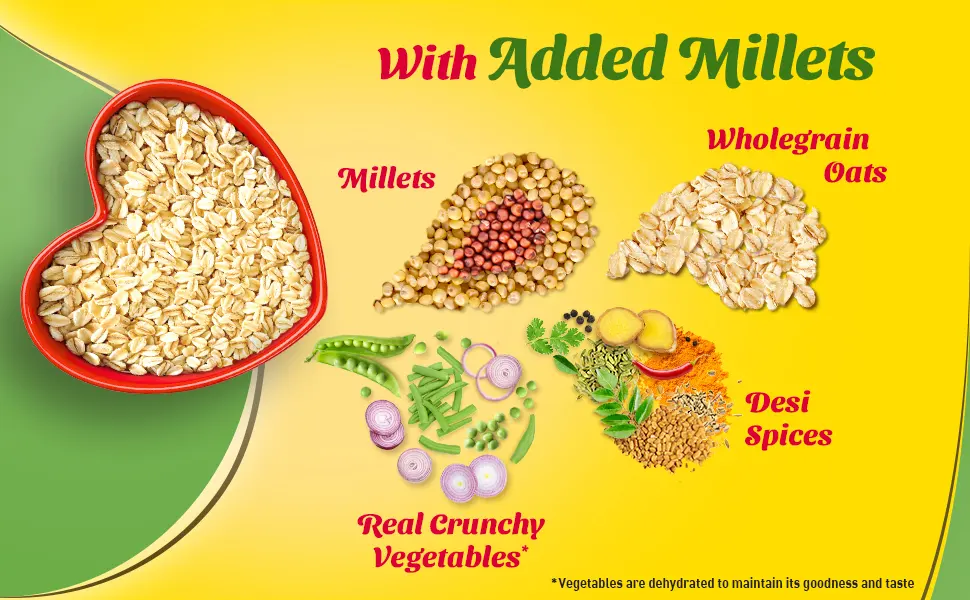 Saffola Masala Oats Tasty Evening Snack Healthy Snack Curry&Pepper 500G Curry & Pepper - Soffala oats