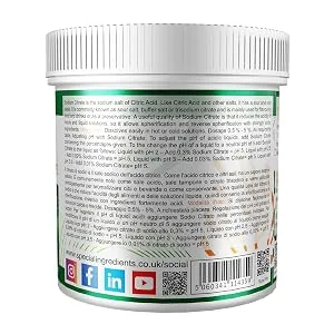 Special Ingredients Sodium Citrate 100g (Buffer Salt) Premium Quality 100 g (Pack of 1) - Sodium Citrate