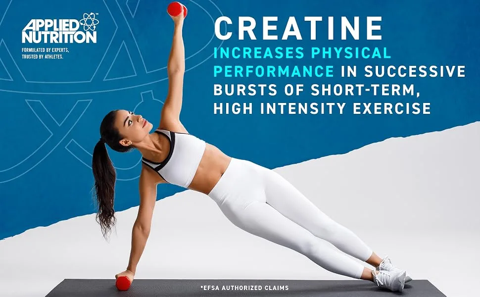Applied Nutrition Creatine 3000 - Creatine Monohydrate Capsules 3000mg Per Serving High Strength Supplement Increases Physical Performance (120 Capsules - 30 Servings) - Creatine A+2