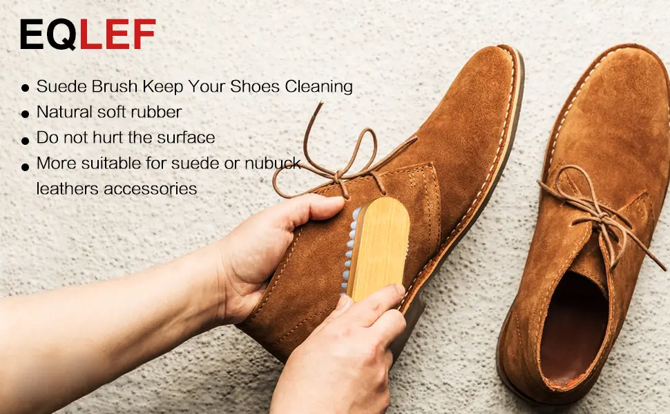 EQLEF Suede Brush Suede Leather Brush for Cleaning Decontamination of Shoe/Boots/Suede Accessories (1 piece) - Suede Leather Brush