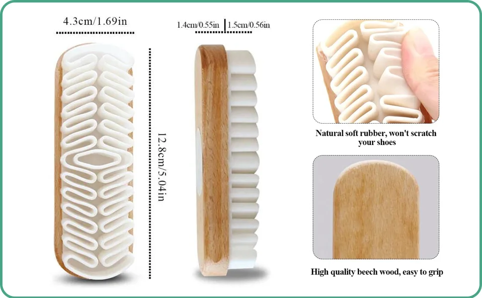 EQLEF Suede Brush Suede Leather Brush for Cleaning Decontamination of Shoe/Boots/Suede Accessories (1 piece) - Suede Leather Brush