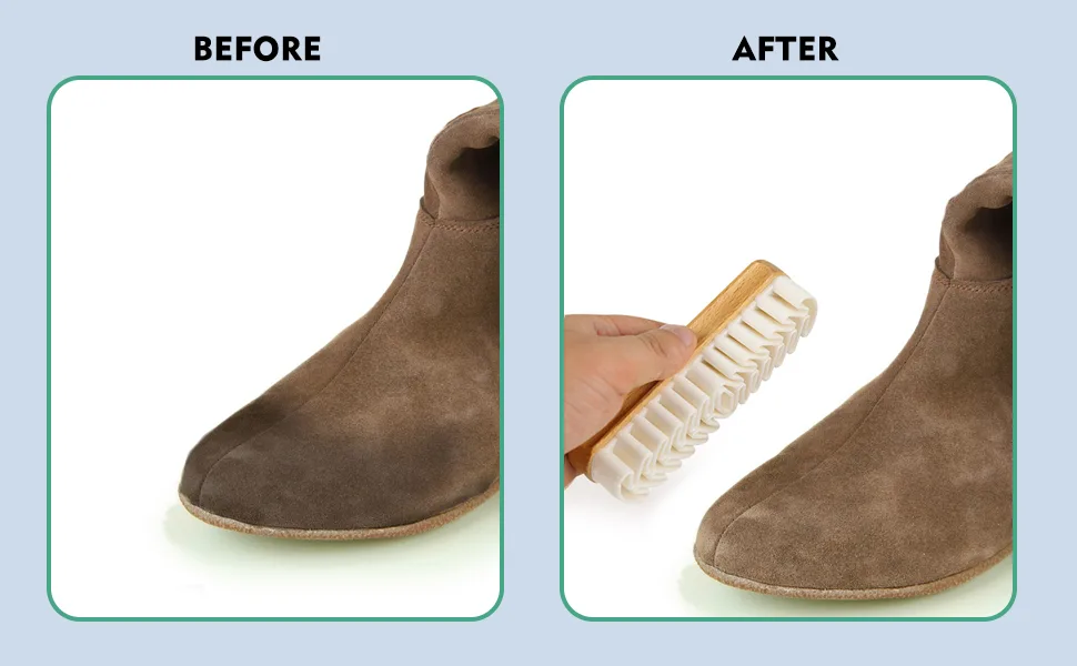 EQLEF Suede Brush Suede Leather Brush for Cleaning Decontamination of Shoe/Boots/Suede Accessories (1 piece) - Suede Leather Brush