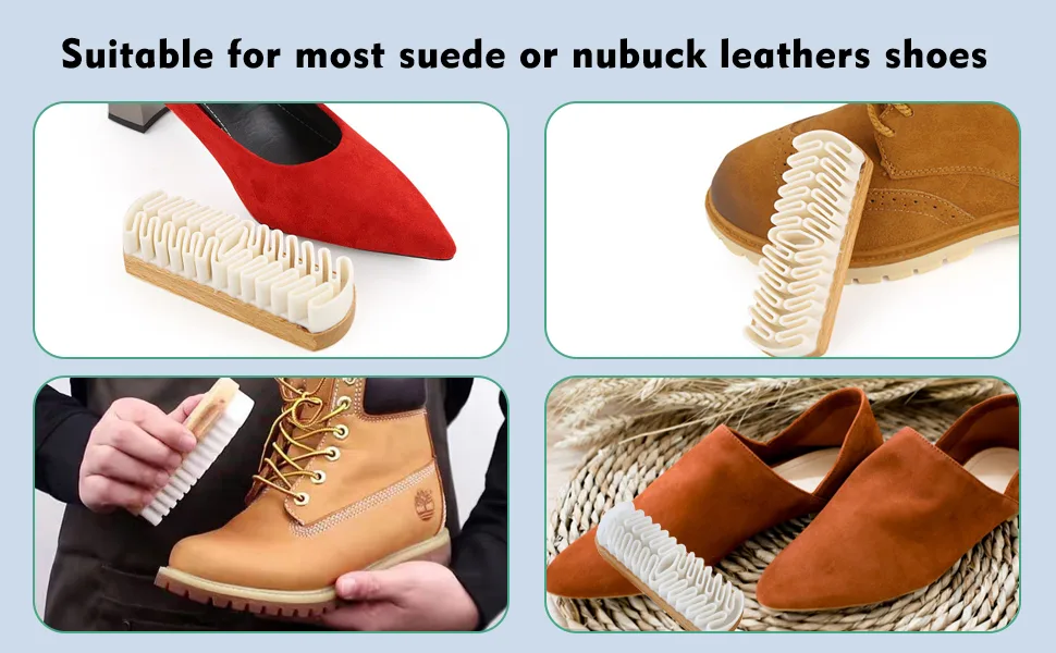 EQLEF Suede Brush Suede Leather Brush for Cleaning Decontamination of Shoe/Boots/Suede Accessories (1 piece) - Suede Leather Brush