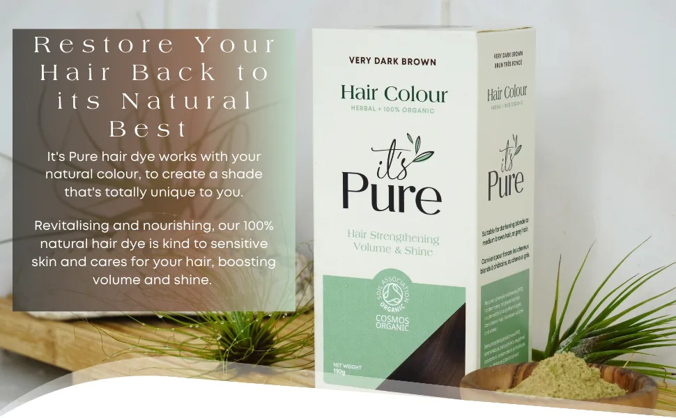 It's Pure Organic Herbal Hair Colour Very Dark Brown - Intro