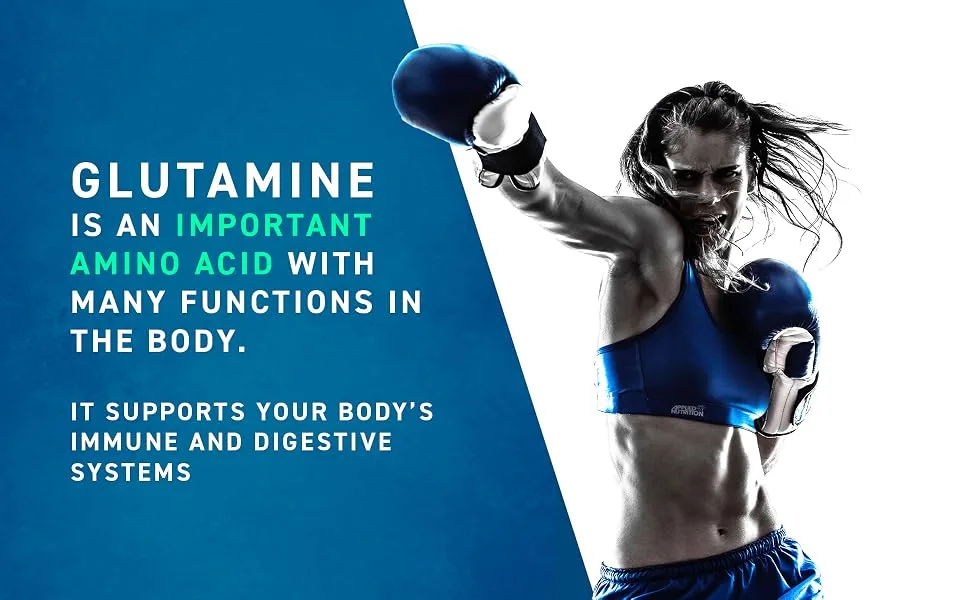 Applied Nutrition Glutamine 4K - L Glutamine 4000 mg Per Serving Restore Amino Acid Levels (120 Capsules - 30 Servings) - Glutamine NEW A+ 2