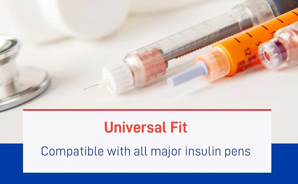 Insulin Needles for Injections - Sterile Single-Use Insulin Pen Needles with Ultra Sharp Tip Double Silicone Coating & Thin Wall Technology - Diabetes Testing Kit by Nipro 4SURE- 100 Pcs 32G 4mm - Our 4SURE injection needles are compatible with all major insulin pens for your convenience