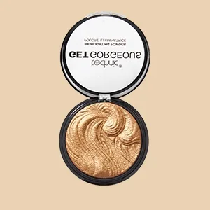 Technic Get Gorgeous Highlighting Powder - Pressed Shimmer Face Makeup Compact for a Golden Glow. Shade: 24CT Gold 24CT Gold 6 g (Pack of 1) - product information 5